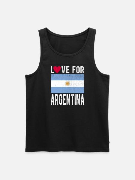 ARGENTINA flag - Men's Premium Organic Tank Top - black