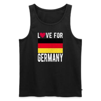 Germany Flag - Men's Premium Organic Tank Top - black - Front - AI Model Male 178 light (178cm)