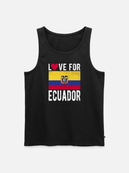 Ecuador Flag - Men's Premium Organic Tank Top - black