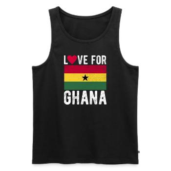 Drapeau du Ghana - Débardeur bio Premium Homme - noir - Devant - Michal (187cm)