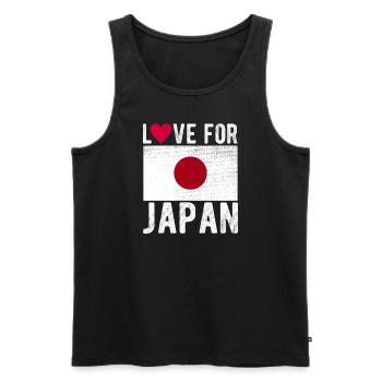 Drapeau du Japon - Débardeur bio Premium Homme - noir - Devant - Michal (187cm)