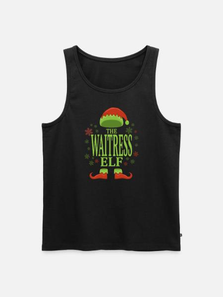 Waitress Christmas Elf - Men's Premium Organic Tank Top - black