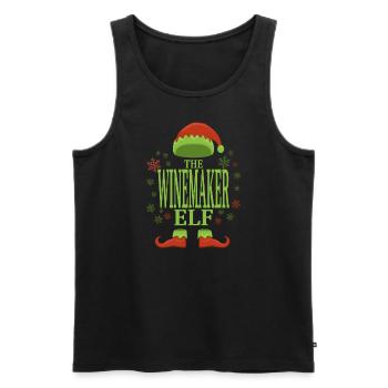 Winegrower Christmas Elf - Men's Premium Organic Tank Top - black - Front - AI Model Male 178 light (178cm)