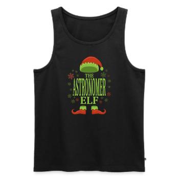 Astronom Weihnachtself - Männer Premium Bio Tank Top - Schwarz - Vorne - Michal (187cm)