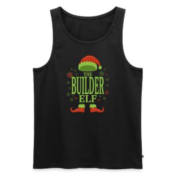 Bauarbeiter Weihnachtself - Männer Premium Bio Tank Top - Schwarz - Vorne - Michal (187cm)