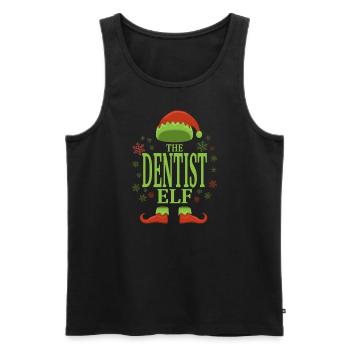 Dentist Christmas Elf - Men's Premium Organic Tank Top - black - Front - AI Model Male 178 light (178cm)