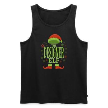 Designer Christmas Elf - Men's Premium Organic Tank Top - black - Front - AI Model Male 178 light (178cm)