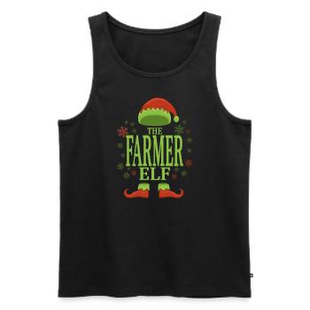 Farmer Christmas Elf - Men's Premium Organic Tank Top - black - Front - Michal (187cm)