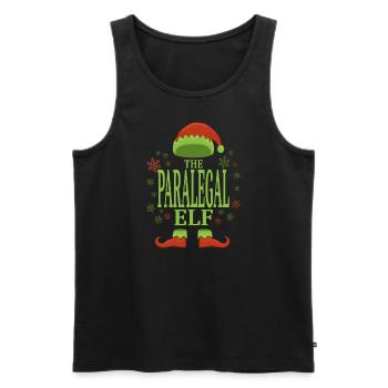 Parajuriste Elfe de Noël - Débardeur bio Premium Homme - noir - Devant - Michal (187cm)