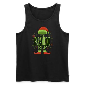 Paramedic Christmas Elf - Men's Premium Organic Tank Top - black - Front - AI Model Male 178 light (178cm)