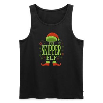 Skipper Christmas Elf - Men's Premium Organic Tank Top - black - Front - AI Model Male 178 light (178cm)