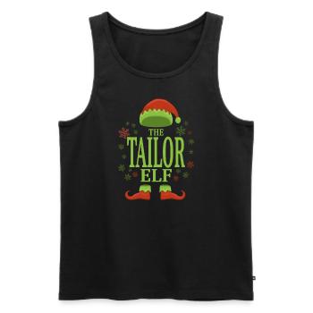 Schneider Weihnachtself - Männer Premium Bio Tank Top - Schwarz - Vorne - Michal (187cm)