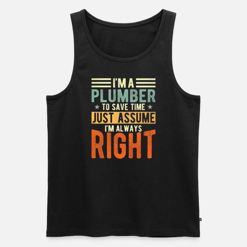 Klempner - Männer Premium Bio Tank Top - Schwarz