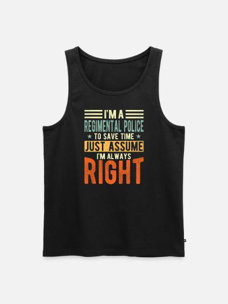 Regimental Police - Men's Premium Organic Tank Top - black