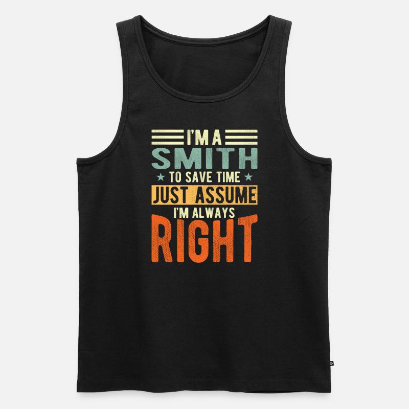 Schmied - Männer Premium Bio Tank Top - Schwarz