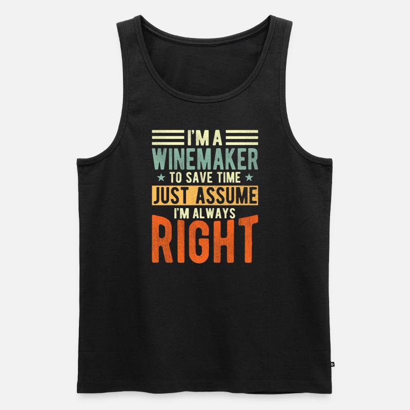 Winzer - Männer Premium Bio Tank Top - Schwarz