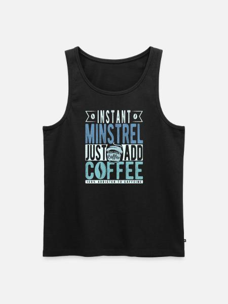 Minnesinger coffee saying - Men's Premium Organic Tank Top - black