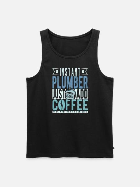 Plumber coffee saying - Men's Premium Organic Tank Top - black