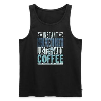 Revenue Protection Inspector Coffee Saying - Men's Premium Organic Tank Top - black - Front - AI Model Male 178 light (178cm)