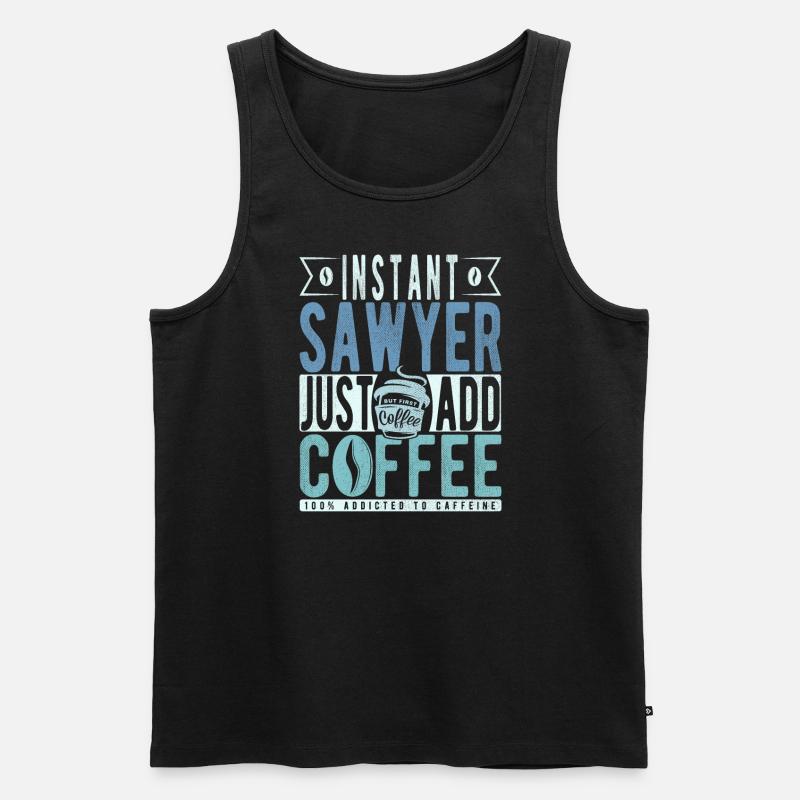 Citation de Sawyer Coffee - Débardeur bio Premium Homme - noir