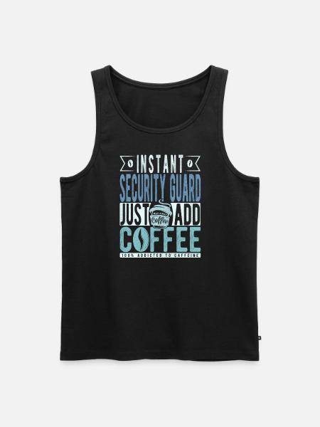 Security officer coffee saying - Men's Premium Organic Tank Top - black