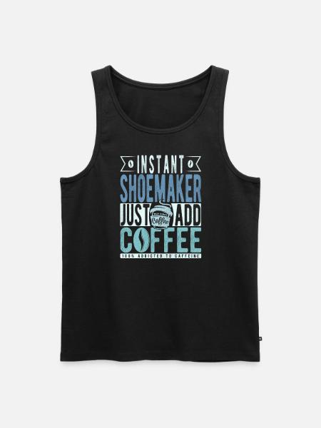 Schuster coffee saying - Men's Premium Organic Tank Top - black