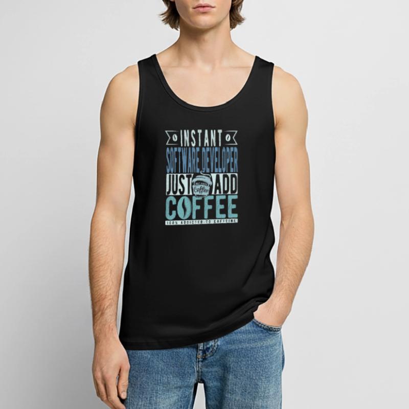 Software Developer Coffee Saying Men's Premium Organic Tank Top
