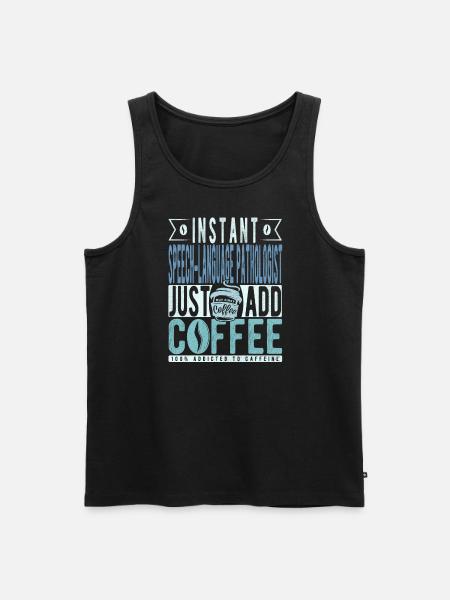 Language pathologist coffee saying - Men's Premium Organic Tank Top - black