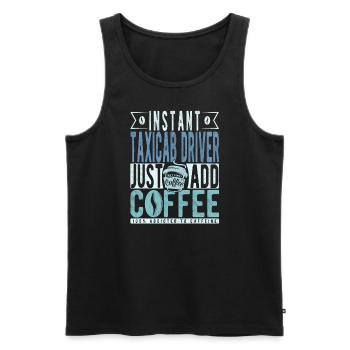 Café du chauffeur de taxi disant - Débardeur bio Premium Homme - noir - Devant - Michal (187cm)