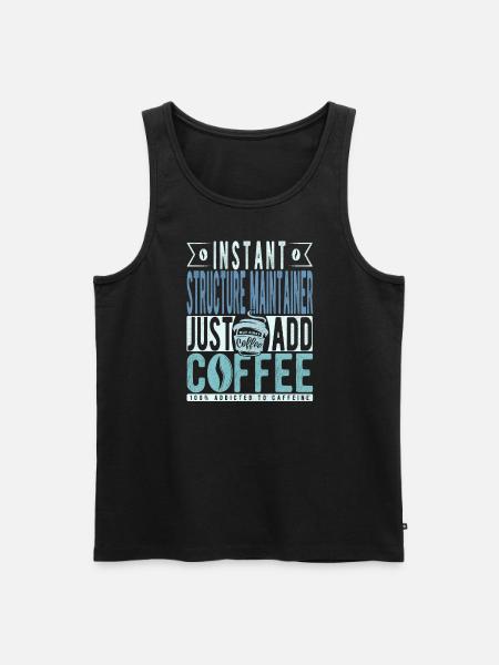 Strukturbleiberin Kaffee Spruch - Men's Premium Organic Tank Top - black