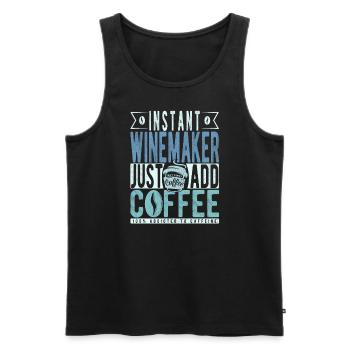 Winzer Kaffee Spruch - Männer Premium Bio Tank Top - Schwarz - Vorne - AI Model Male 178 light (178cm)