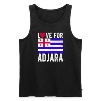 Adjara Souvenir - Men's Premium Organic Tank Top - black - Front - AI Model Male 178 light (178cm)