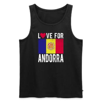 Andorra Souvenir - Men's Premium Organic Tank Top - black - Front - AI Model Male 178 light (178cm)