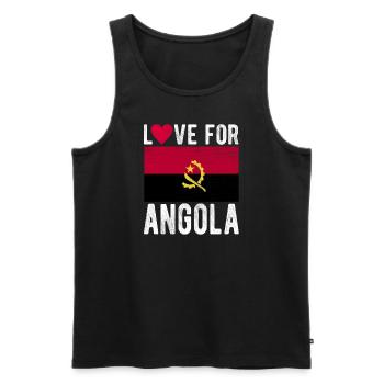 Angola Souvenir - Men's Premium Organic Tank Top - black - Front - AI Model Male 178 light (178cm)