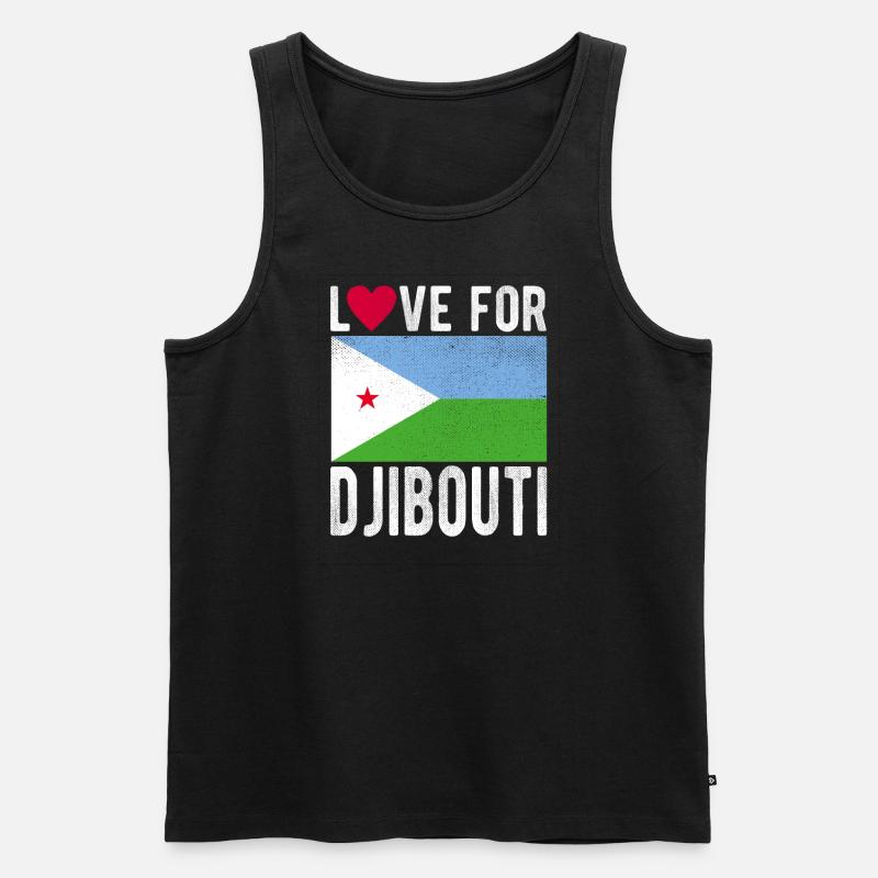 Dschibuti Souvenir - Männer Premium Bio Tank Top - Schwarz