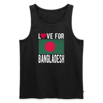 Bangladesh Souvenir - Men's Premium Organic Tank Top - black - Front - AI Model Male 178 light (178cm)