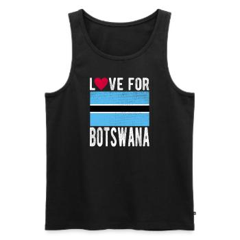 Botswana Souvenir - Men's Premium Organic Tank Top - black - Front - AI Model Male 178 light (178cm)
