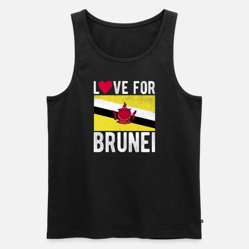 Brunei Souvenir - Männer Premium Bio Tank Top - Schwarz