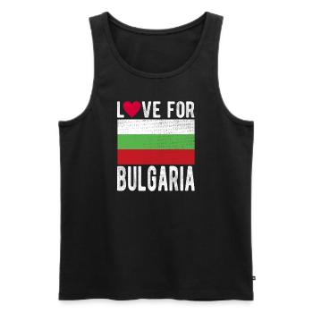 Bulgarie Souvenir - Débardeur bio Premium Homme - noir - Devant - Michal (187cm)