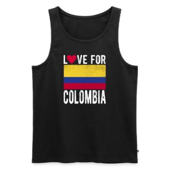 Colombie Souvenir - Débardeur bio Premium Homme - noir - Devant - Michal (187cm)