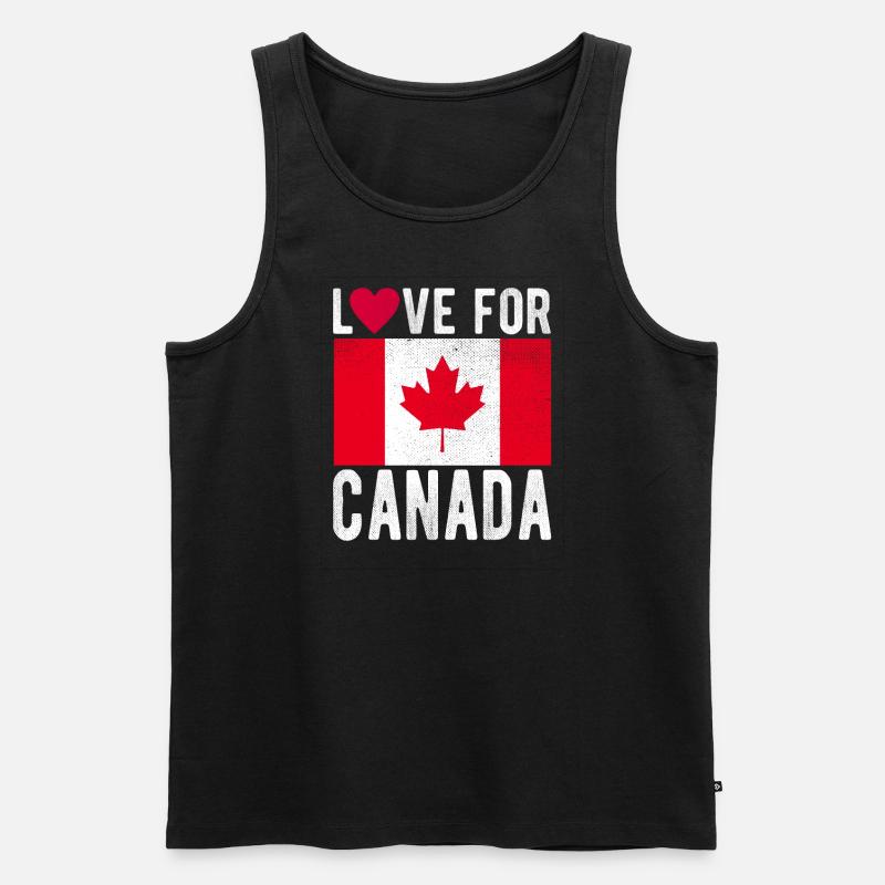 Kanada Souvenir - Männer Premium Bio Tank Top - Schwarz