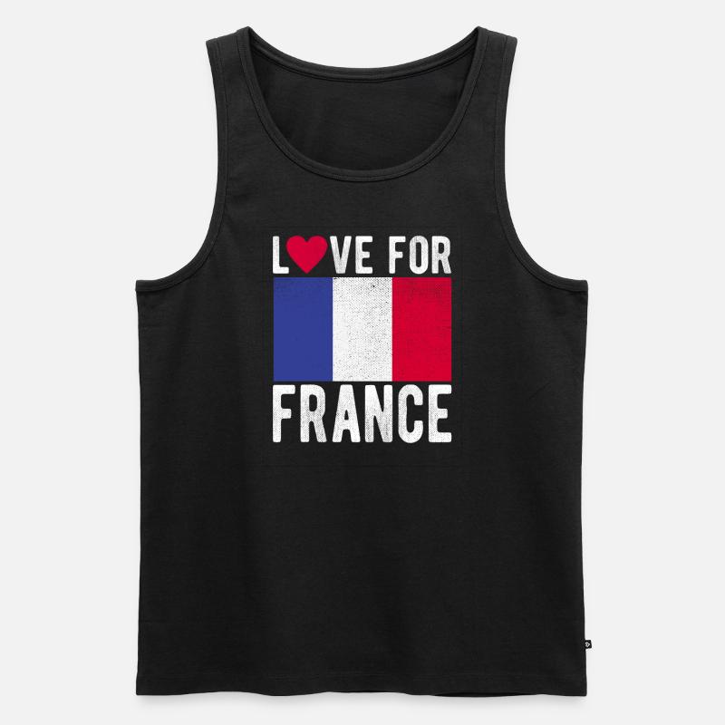 Frankreich Souvenir - Männer Premium Bio Tank Top - Schwarz