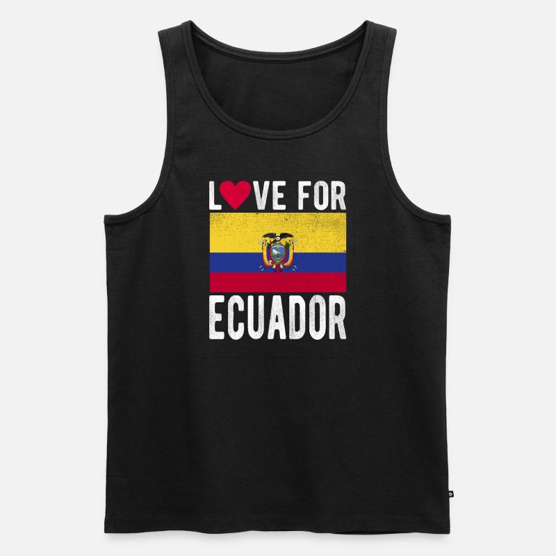 Ecuador Souvenir - Männer Premium Bio Tank Top - Schwarz