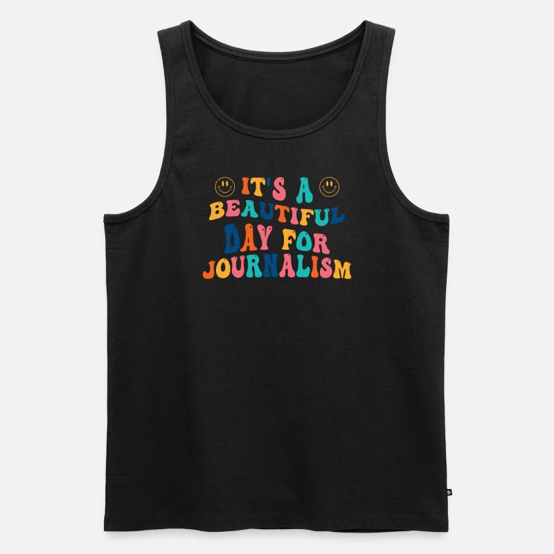 Journalistin Journalismus Geschenk - Männer Premium Bio Tank Top - Schwarz