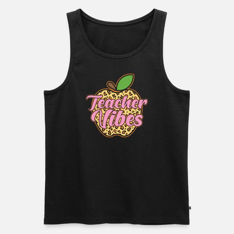 Lehrerin Apfel Geschenk - Männer Premium Bio Tank Top - Schwarz