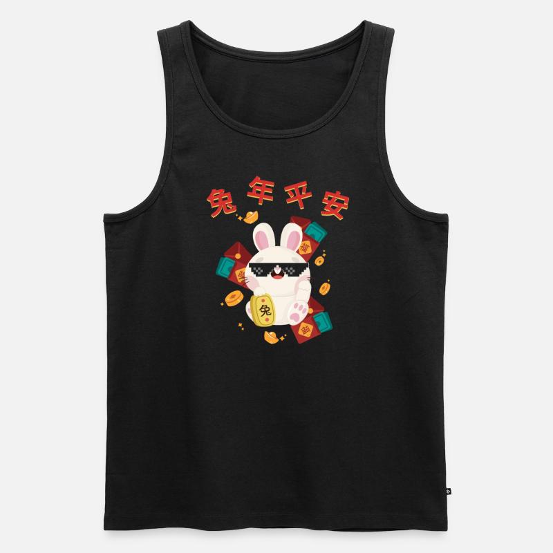 Ratte Chinesisches Sternzeichen - Männer Premium Bio Tank Top - Schwarz