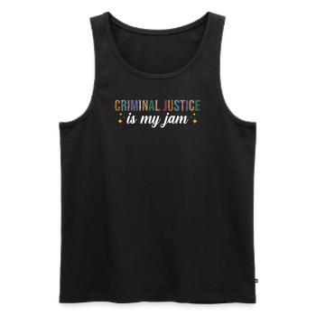 Criminal justice is my passion - Men's Premium Organic Tank Top - black - Front - Michal (187cm)