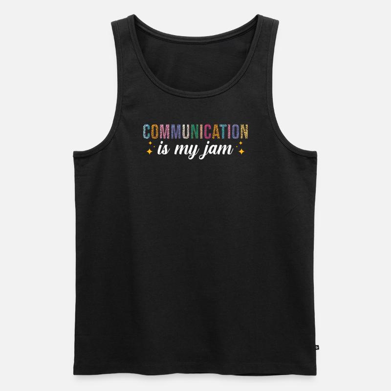 Communication Ist Meine Leidenschaft - Männer Premium Bio Tank Top - Schwarz