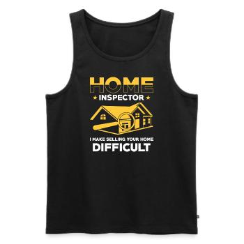 Building Inspector Gift - Men's Premium Organic Tank Top - black - Front - AI Model Male 178 light (178cm)