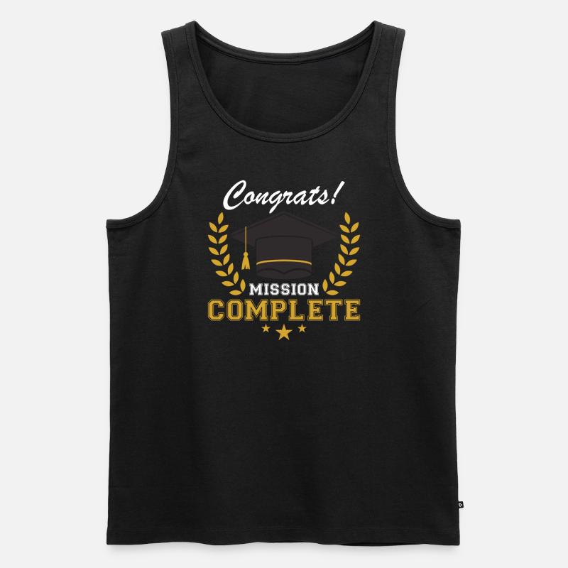 Studienabschluss Gratulationen Mission - Männer Premium Bio Tank Top - Schwarz